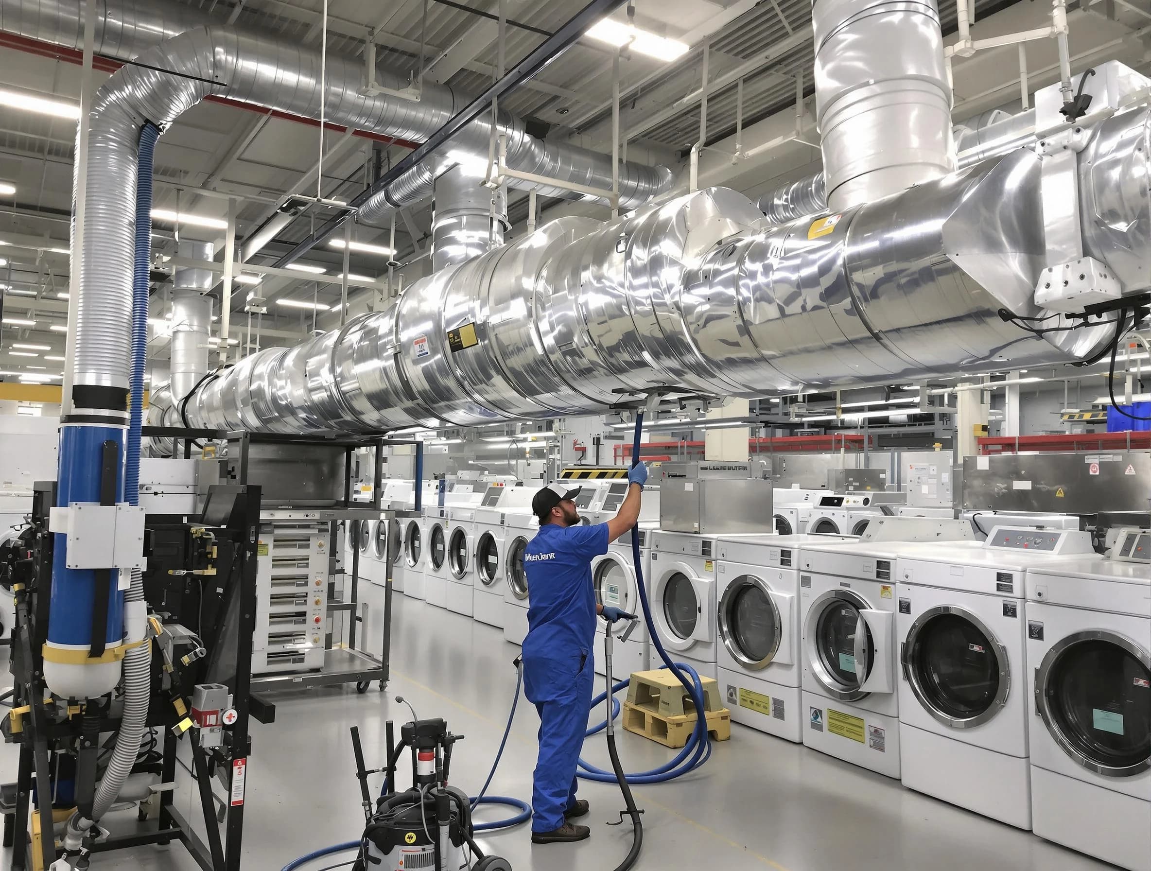 Ashland Dryer Vent Cleaning team performing heavy-duty industrial dryer vent cleaning in Ashland