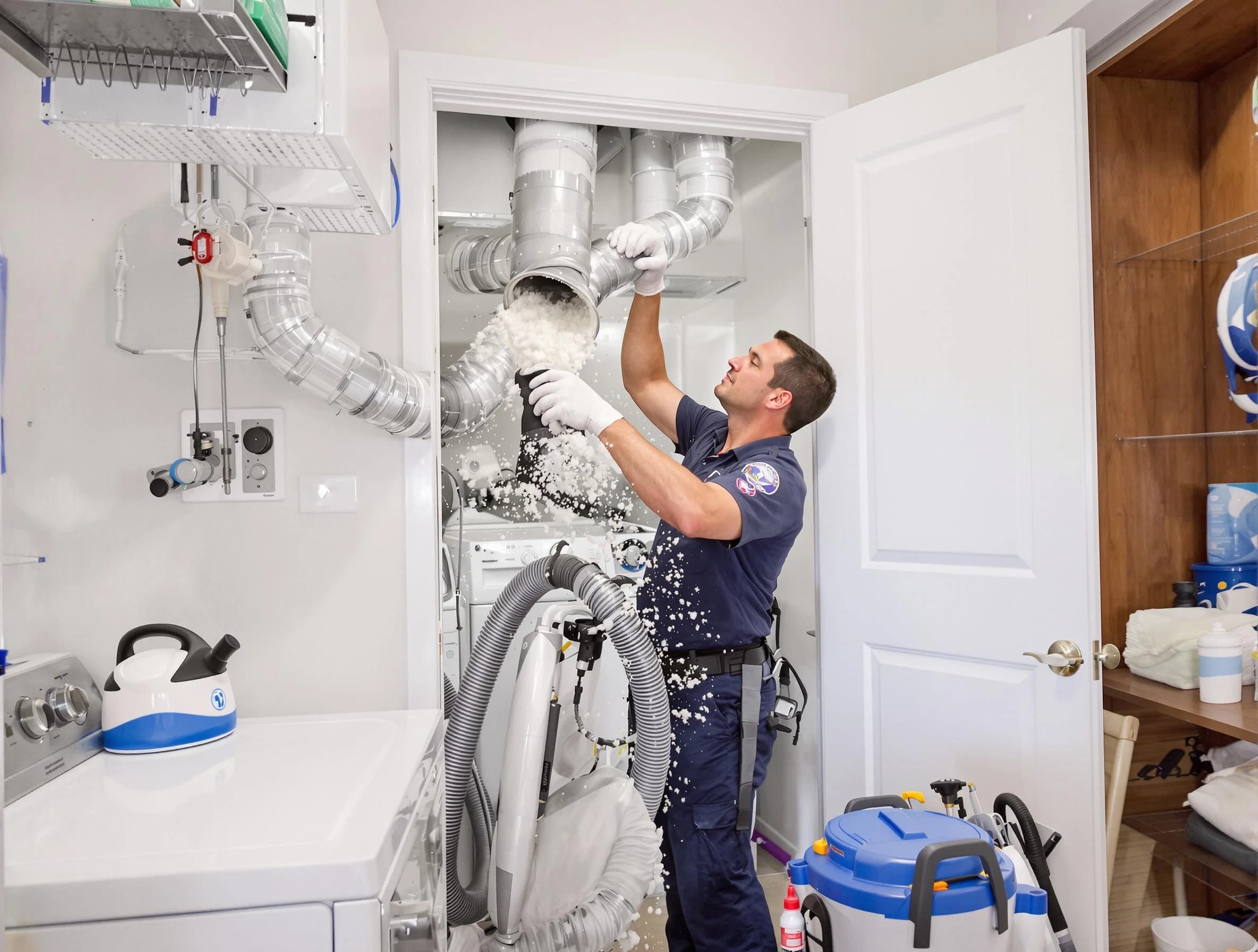 Ashland Dryer Vent Cleaning technician delivering thorough residential dryer vent cleaning service in Ashland